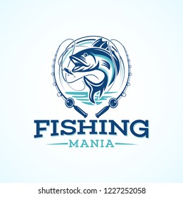 sports fishing creative logos