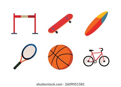 Sports and Fitness Vector Illustrations Set- (1)