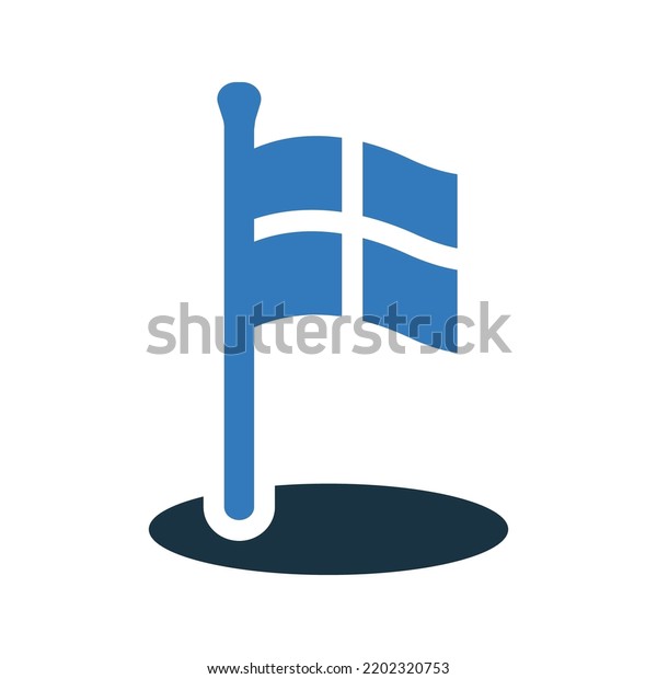 Sports Flag Icon Simple Editable Vector Stock Vector (Royalty Free) 2202320753 Shutterstock