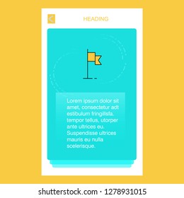 Sports flag mobile vertical banner design design. Vector