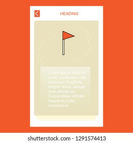 Sports Flag mobile vertical banner design design. Vector