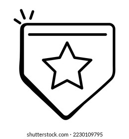 A sports flaglet doodle icon 