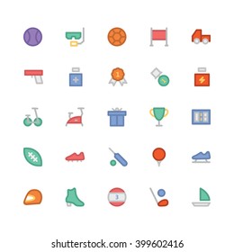 Sports flat bold vector icon  8