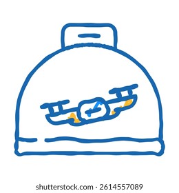sports flights on copters doodle icon sketch vector. sports flights on copters sign. isolated symbol illustration