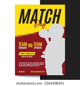 Sports flyer design template  vector for soccer, football, basketball events and tournaments match day