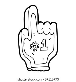 Sports Foam Finger Cartoon