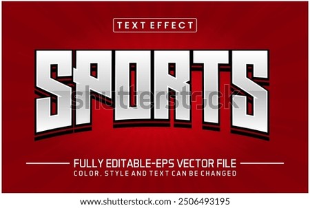 Sports font Text effect editable	