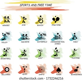 sports and free time icons