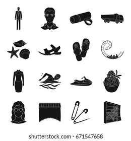 sports, furniture, travel and other web icon in black style.wedding, transport, atelier icons in set collection.