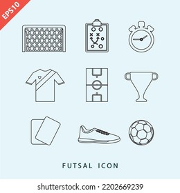 sports futsal design icon flat vector modern isolated illustration