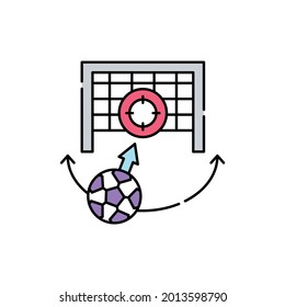 Sports game сolor line icon. Computer games genres. Pictogram for web page, mobile app, promo. UI UX GUI design element. Editable stroke.