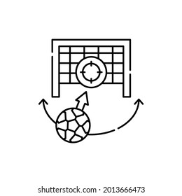 Sports game olor line icon. Computer games genres. Pictogram for web page, mobile app, promo.