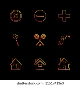 Sports  games  atheletes  arrows  left  right  up  down  cricket   football  tennis  bails  ball  wicket  halmet  icon vector design  flat  collection style creative  icons