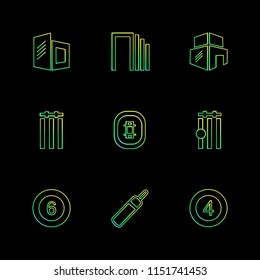 Sports  games  atheletes  arrows  left  right  up  down  cricket   football  tennis  bails  ball  wicket  halmet  icon vector design  flat  collection style creative  icons