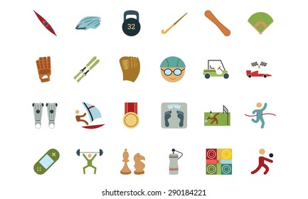 Sports and Games Colored Vectors Icons 5