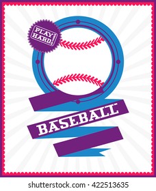 Sports games. Sport ball. Baseball poster