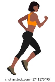 Sports girl jogging for a slim figure