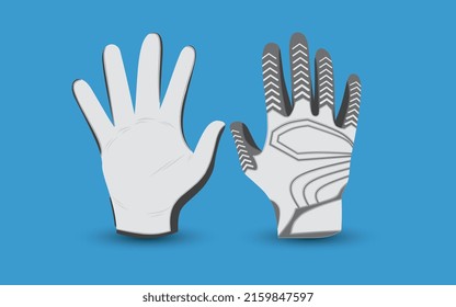 sports gloves, attractive pattern design in white and black, vector illustration