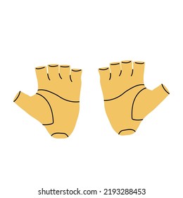 sports gloves icon. Flat vector illustration isolated on white background