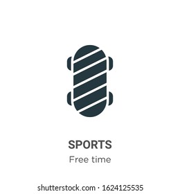 Sports glyph icon vector on white background. Flat vector sports icon symbol sign from modern hobbies collection for mobile concept and web apps design.
