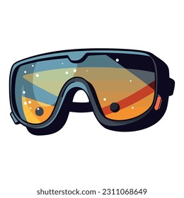 sports goggles for adventure icon isolated