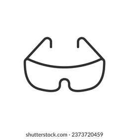 Sports goggles, linear icon. Line with editable stroke