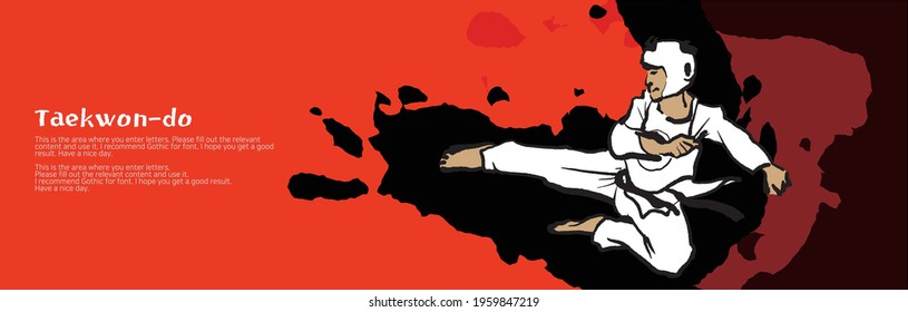Sports graphics with a dynamic oriental painting (calligraphy) touch