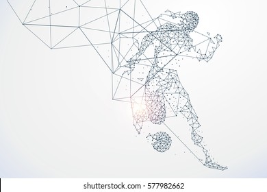 Sports Graphics particles  Network connection turned into  vector illustration 