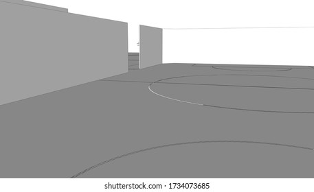 
sports ground, 3d visualization, quick sketch