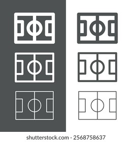 Sports ground icon. Symbol of sport or match, stadium or field. Attribute of game, championship or competition. Venue of tournament.