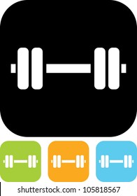 Sports gym equipment. Dumbbell - Vector icon isolated