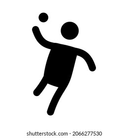 Sports handball icon isolated vector illustration. High quality black style vector icons