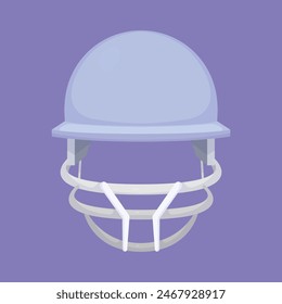 Sports Head protection gear icon. Cricket helmet vector. Baseball headgear icon. Rugby helmet. Cricket helmet protection illustration