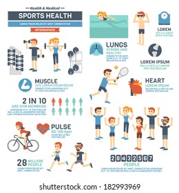 Sports Health Infographics Stock Vector (royalty Free) 182993969 