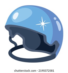 A sports helmet flat vector download 