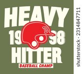 
Sports Helmet for Heavy Hitter illustration for t shirt print