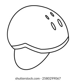 Sports helmet icon in flat design