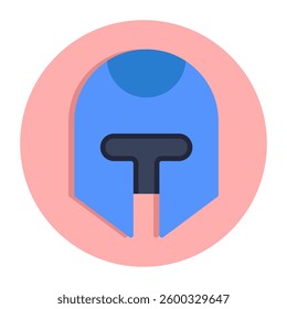 Sports helmet icon in flat design