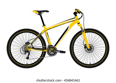Sports high-speed bike in vector.Mountain bike in vector on white background.Bicycle logo. - Shutterstock ID 436841461