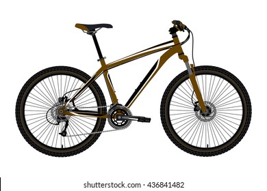 Sports high-speed bike in vector.Mountain bike in vector on white background.Bicycle logo. - Shutterstock ID 436841482