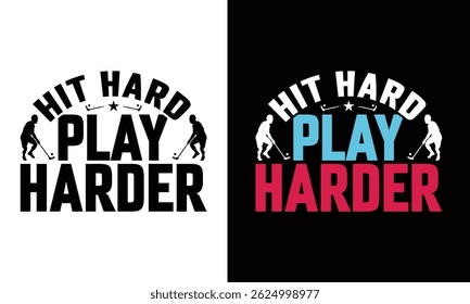 Sports Hockey Tshirt Design Typography Vector