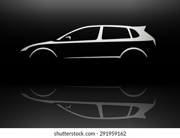 Sports Hot Hatchback Silhouette Concept Design