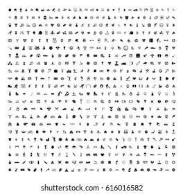 Sports icon collection, big vector set 