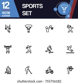 Sports icon collection vector set