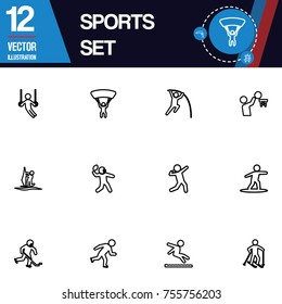 Sports icon collection vector set