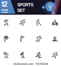 Sports icon collection vector set