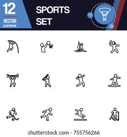 Sports icon collection vector set
