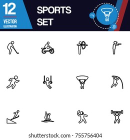 Sports icon collection vector set