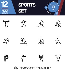 Sports icon collection vector set