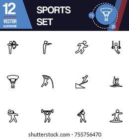 Sports icon collection vector set